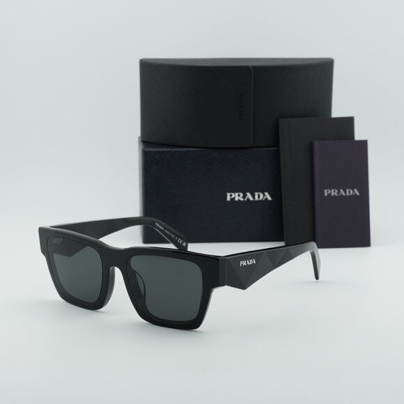 Prada Black Sunglasses with Dark Green Lenses main image 5
